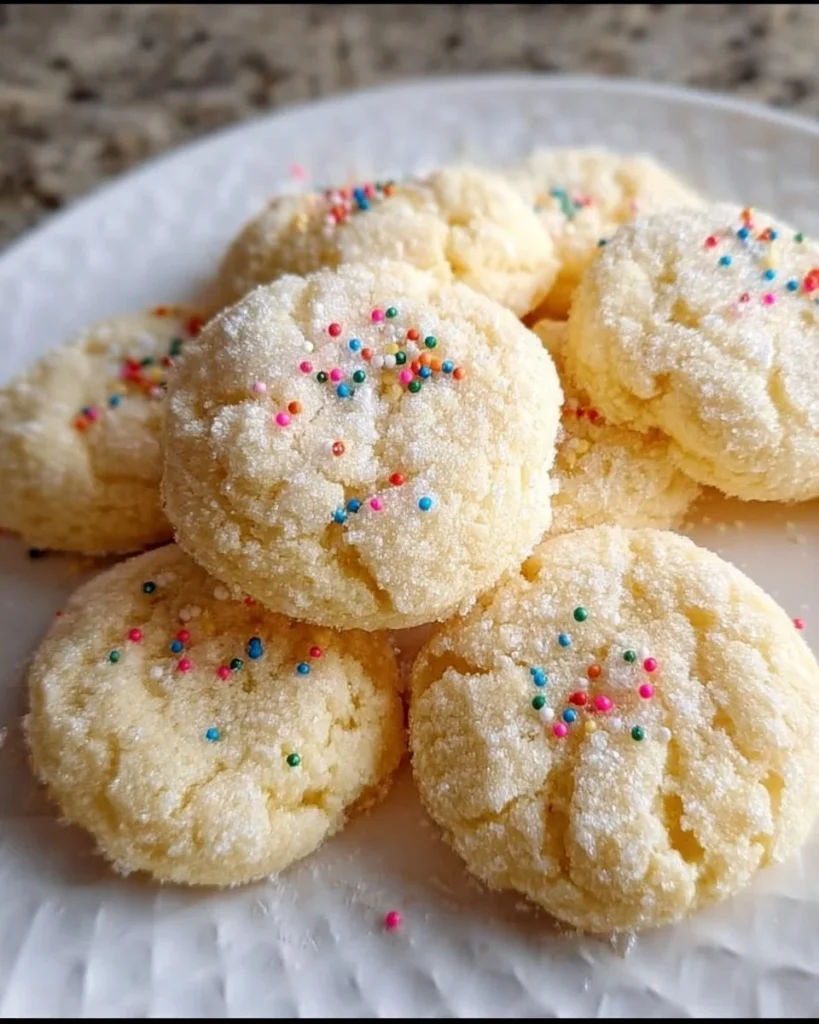 Three-ingredient easy sugar cookies fresh out of the oven