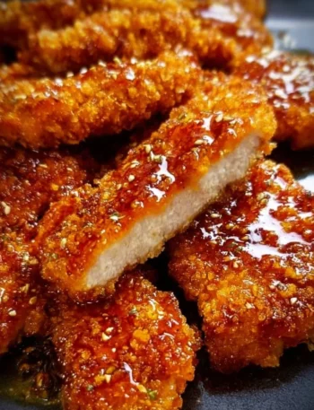 Baked Crunchy Hot Honey Chicken recipe with crispy texture and sweet heat.