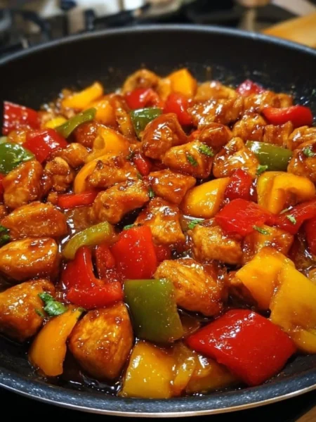 Honey Garlic Chicken with Bell Peppers dish for a flavorful dinner