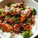 Delicious Korean chicken served with vibrant vegetables and spicy sauce