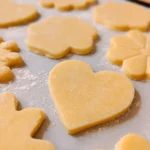 Delicious no-spread sugar cookies on a decorated plate