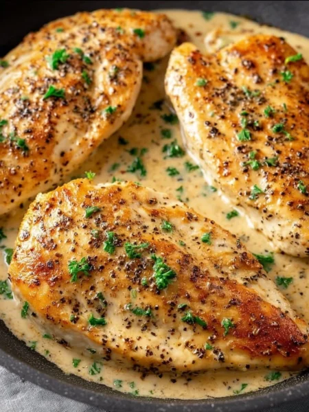 Delicious Ranch Chicken served with fresh vegetables on a plate